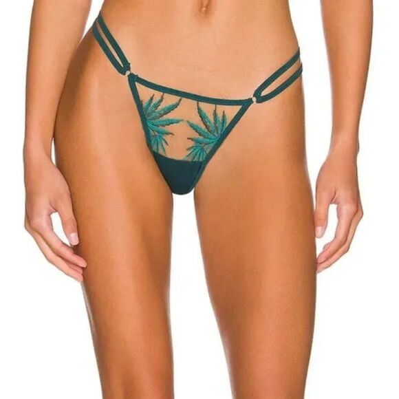 Thistle and Spire Brooklyn Haze Thong Emerald Butterscotch Green Size 2X - Picture 1 of 7